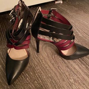 Black and red Michael Kors heels